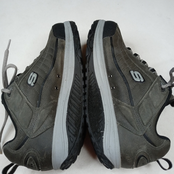 Skechers Shape Ups Nubuck Leather Pebble Taupe Ton - Picture 9 of 10